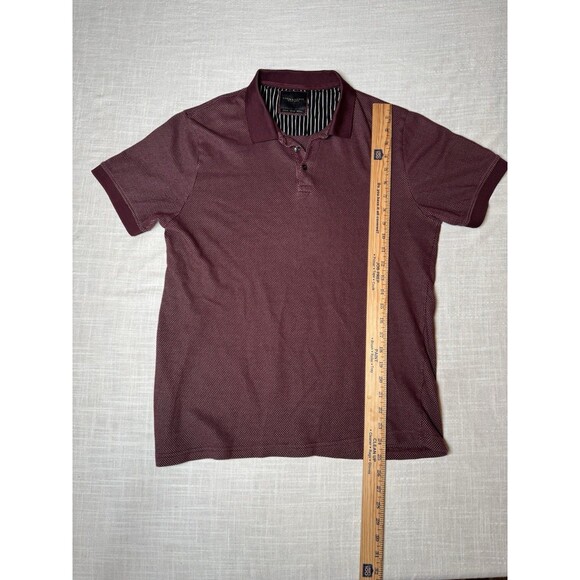 Demin & Flower Men Lightweight 3‎ Button Polo Brick Modern Fit XL * Read Size* - Picture 5 of 13